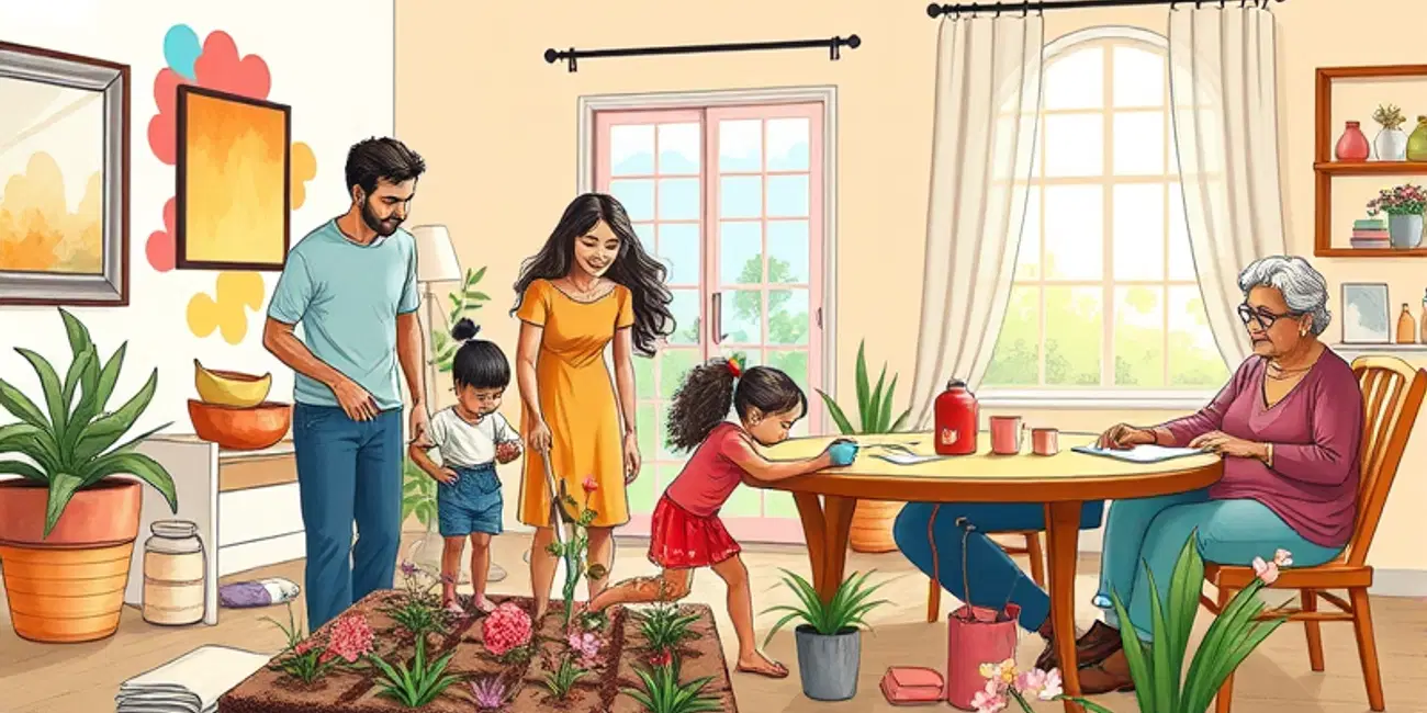 Inclua metas conjuntas para projetos em família
