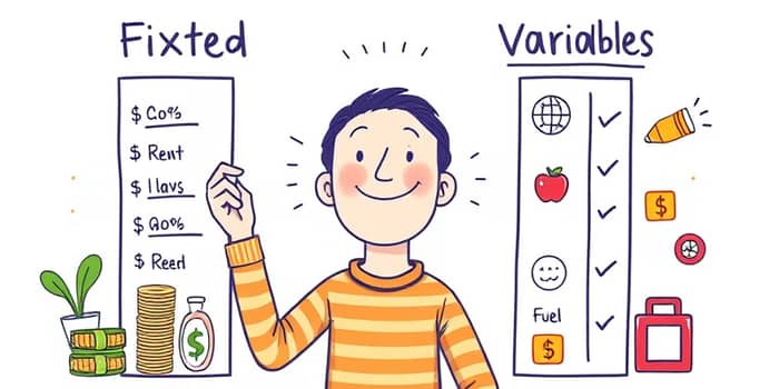Separe despesas fixas das variáveis para visualizar oportunidades