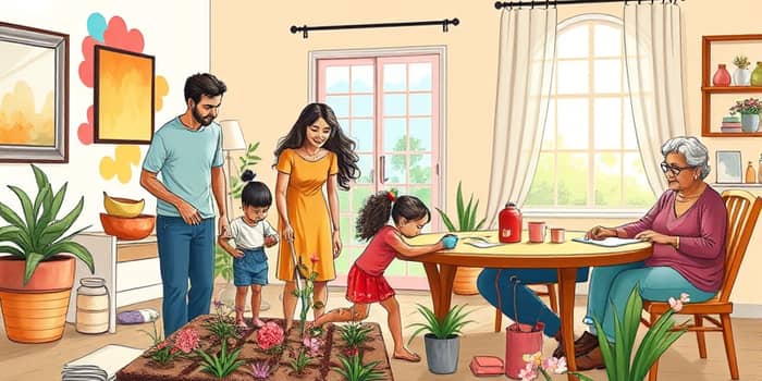 Inclua metas conjuntas para projetos em família