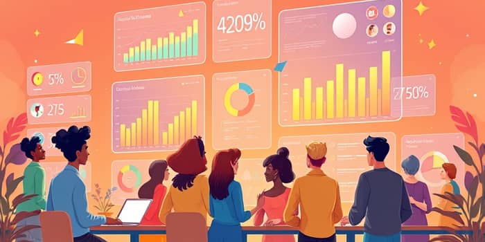 Inclua metas visuais para manter o foco nos resultados